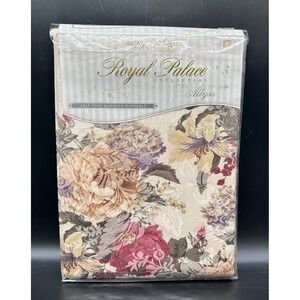 Vtg Waterford Royal Palace Allysa Floral Tablecloth Rectangle 60x118 New c Descr